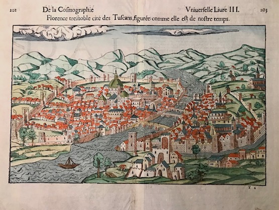 Münster Sebastian (1488-1552) Florence tres noble cité des Tuscans, figurée comme elle de nostre temps 1556 Basilea 